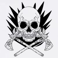 Skull Axe Vintage Bucket Hat