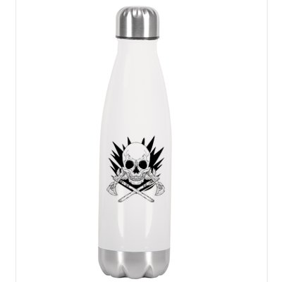 Skull Axe Vintage Stainless Steel Insulated Water Bottle