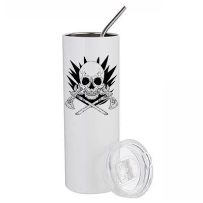 Skull Axe Vintage Stainless Steel Tumbler