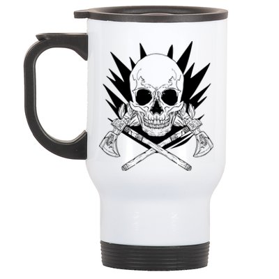 Skull Axe Vintage Stainless Steel Travel Mug