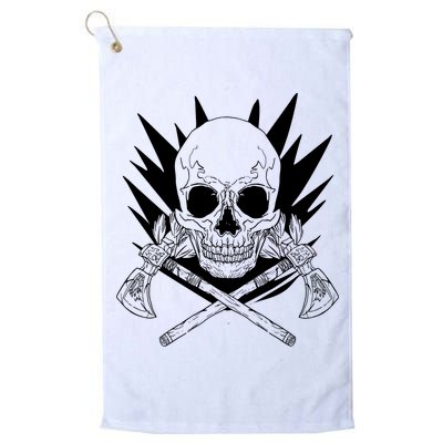 Skull Axe Vintage Golf Towel