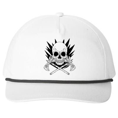 Skull Axe Vintage Snapback Five-Panel Rope Hat