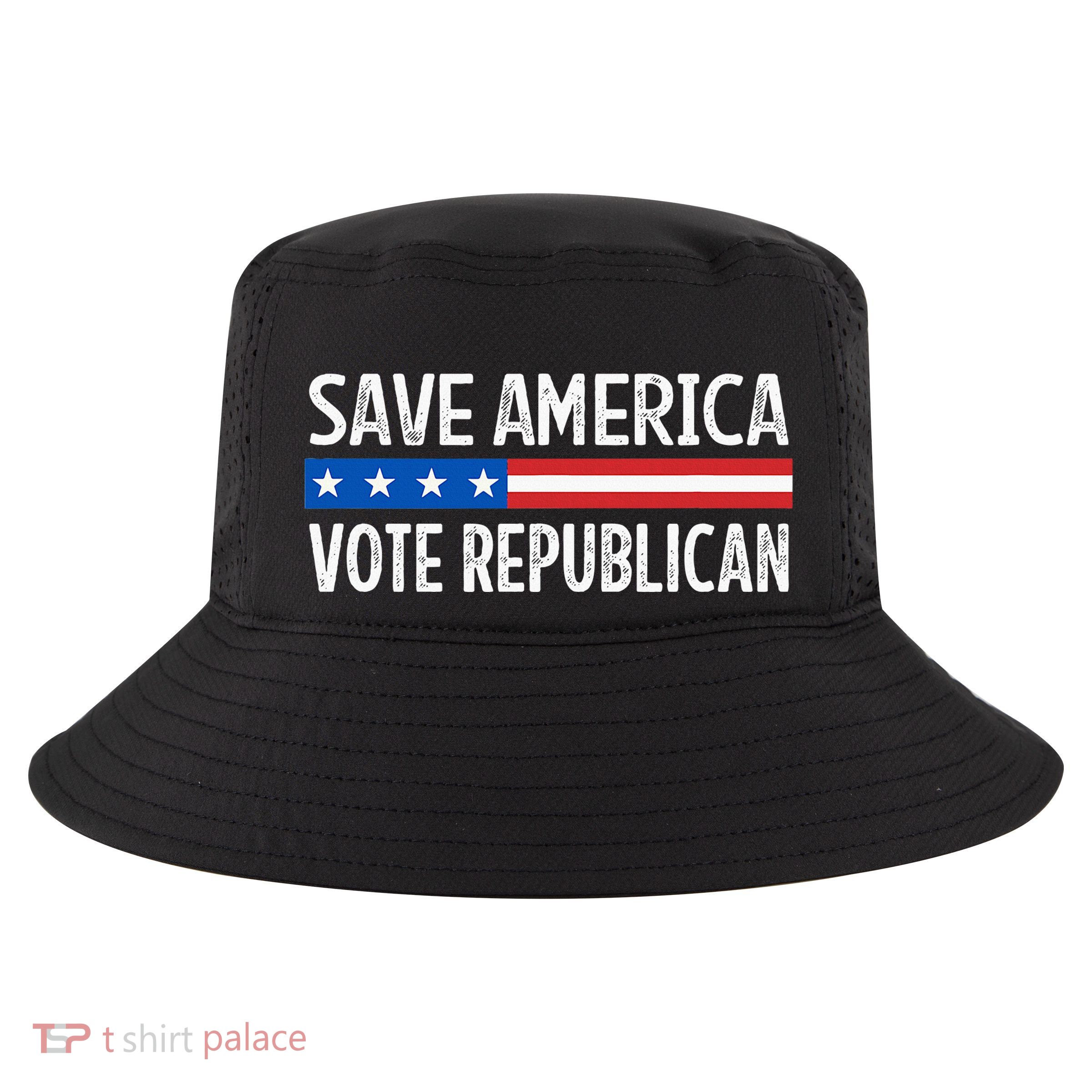 Save America Vote Republican Retro Style Cool Comfort Performance Bucket Hat