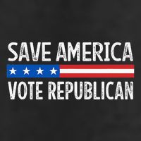 Save America Vote Republican Retro Style 7 Panel Mesh Trucker Snapback Hat