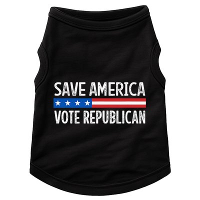 Save America Vote Republican Retro Style Doggie Tank