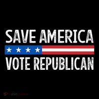 Save America Vote Republican Retro Style Flexfit Unipanel Trucker Cap