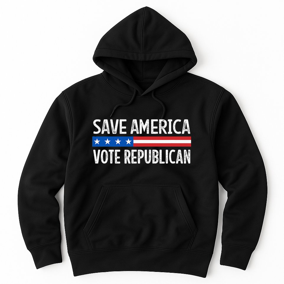 Save America Vote Republican Retro Style Hoodie