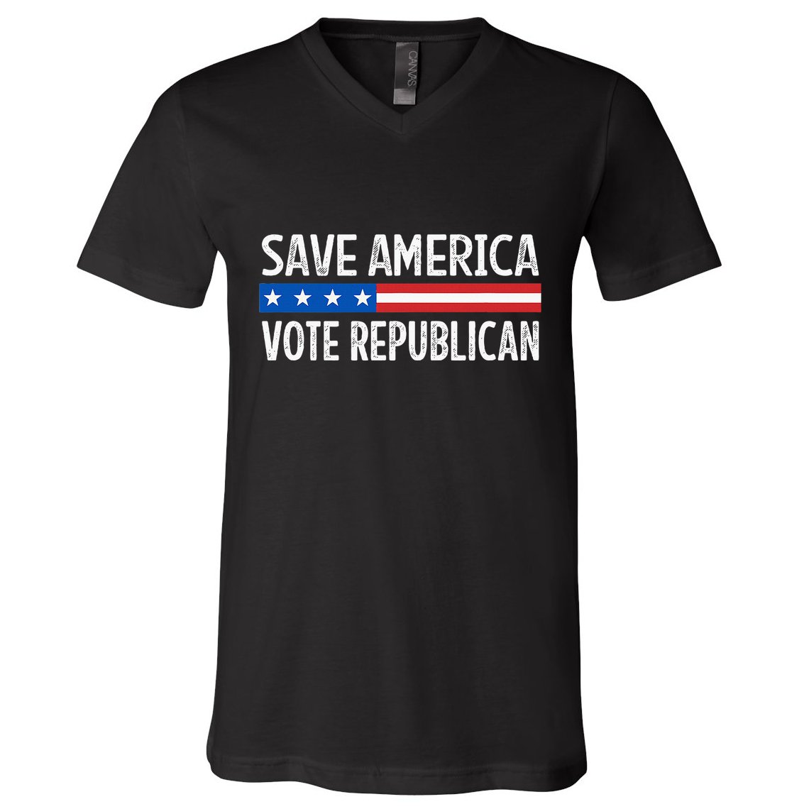 Save America Vote Republican Retro Style V-Neck T-Shirt