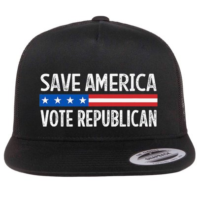 Save America Vote Republican Retro Style Flatbill Hat