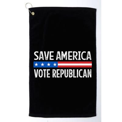 Save America Vote Republican Retro Style Golf Towel