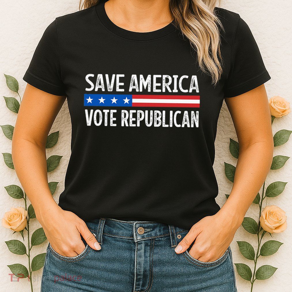 Save America Vote Republican Retro Style Womens T-Shirt