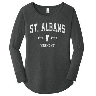 St. Albans Vermont Vt Vintage Athletic Sports Women's Perfect Tri Tunic Long Sleeve Shirt