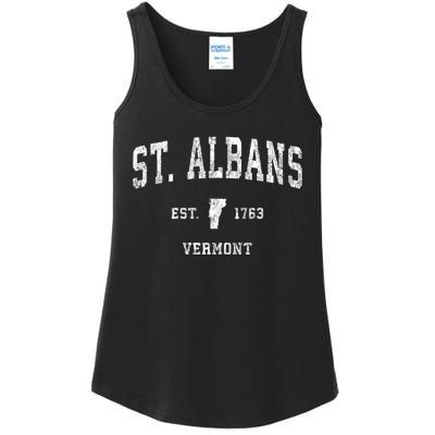 St. Albans Vermont Vt Vintage Athletic Sports Ladies Essential Tank