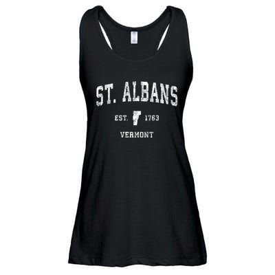 St. Albans Vermont Vt Vintage Athletic Sports Ladies Essential Flowy Tank