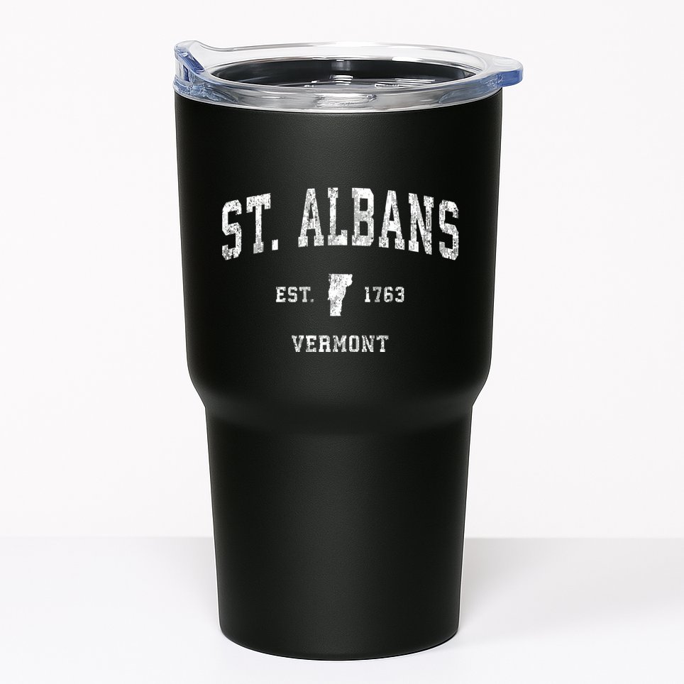 St. Albans Vermont Vt Vintage Athletic Sports Tumbler