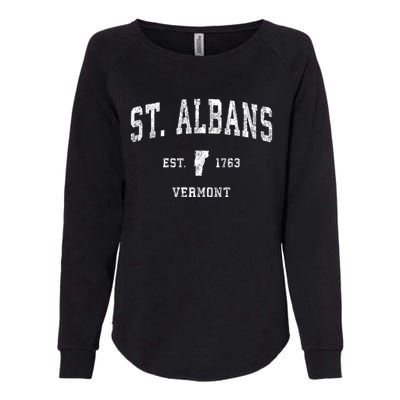 St. Albans Vermont Vt Vintage Athletic Sports Womens California Wash Sweatshirt