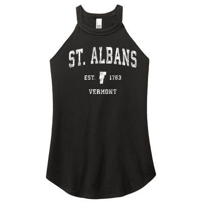 St. Albans Vermont Vt Vintage Athletic Sports Women’s Perfect Tri Rocker Tank