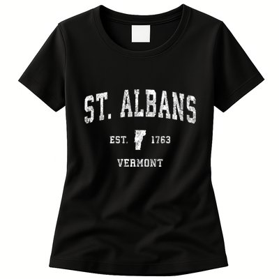 St. Albans Vermont Vt Vintage Athletic Sports Womens T-Shirt