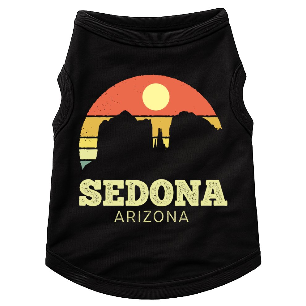 Sedona Arizona Vintage Sunset Adventure Outdoors Life Gift Doggie Tank
