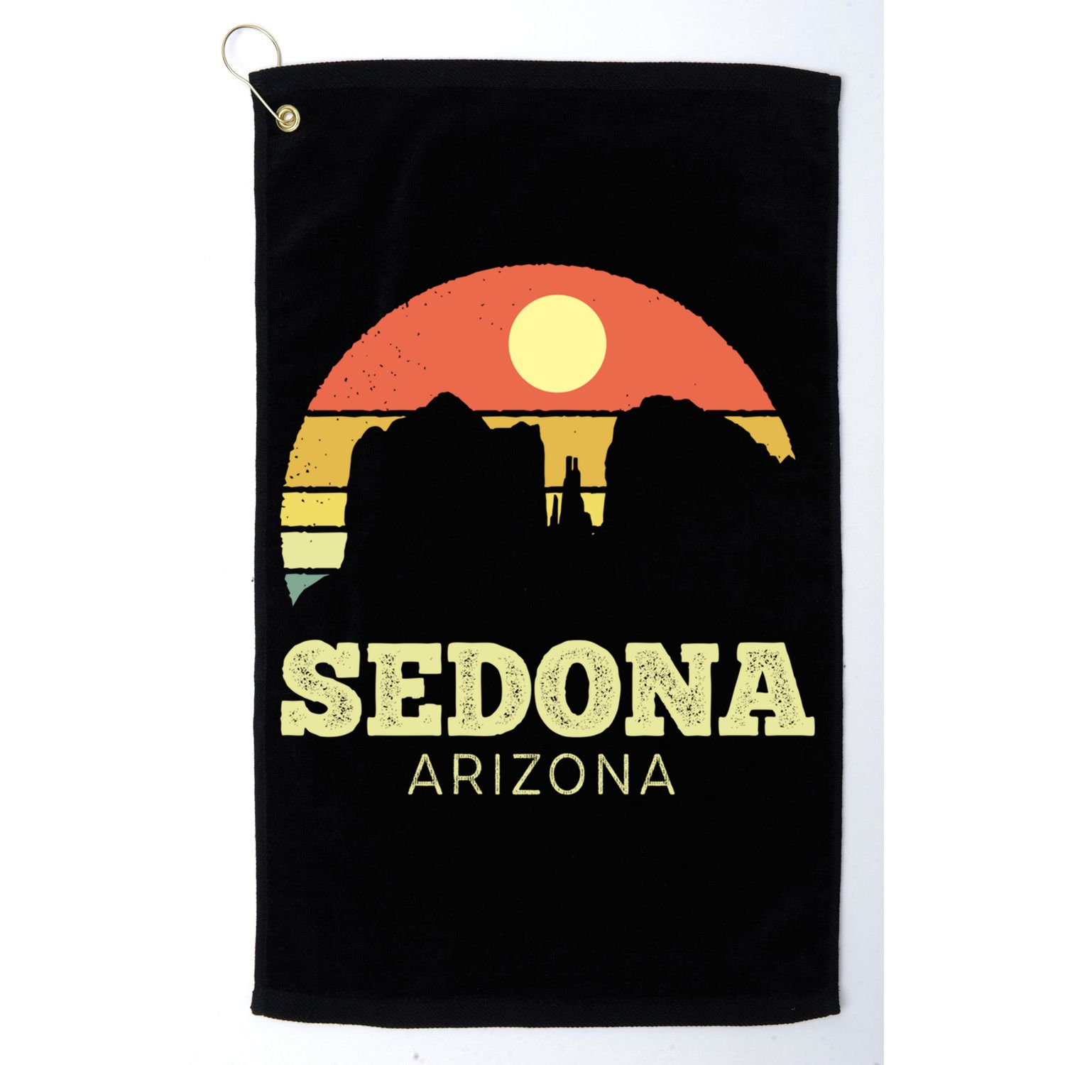 Sedona Arizona Vintage Sunset Adventure Outdoors Life Gift Golf Towel
