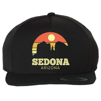 Sedona Arizona Vintage Sunset Adventure Outdoors Life Gift Wool Snapback Cap