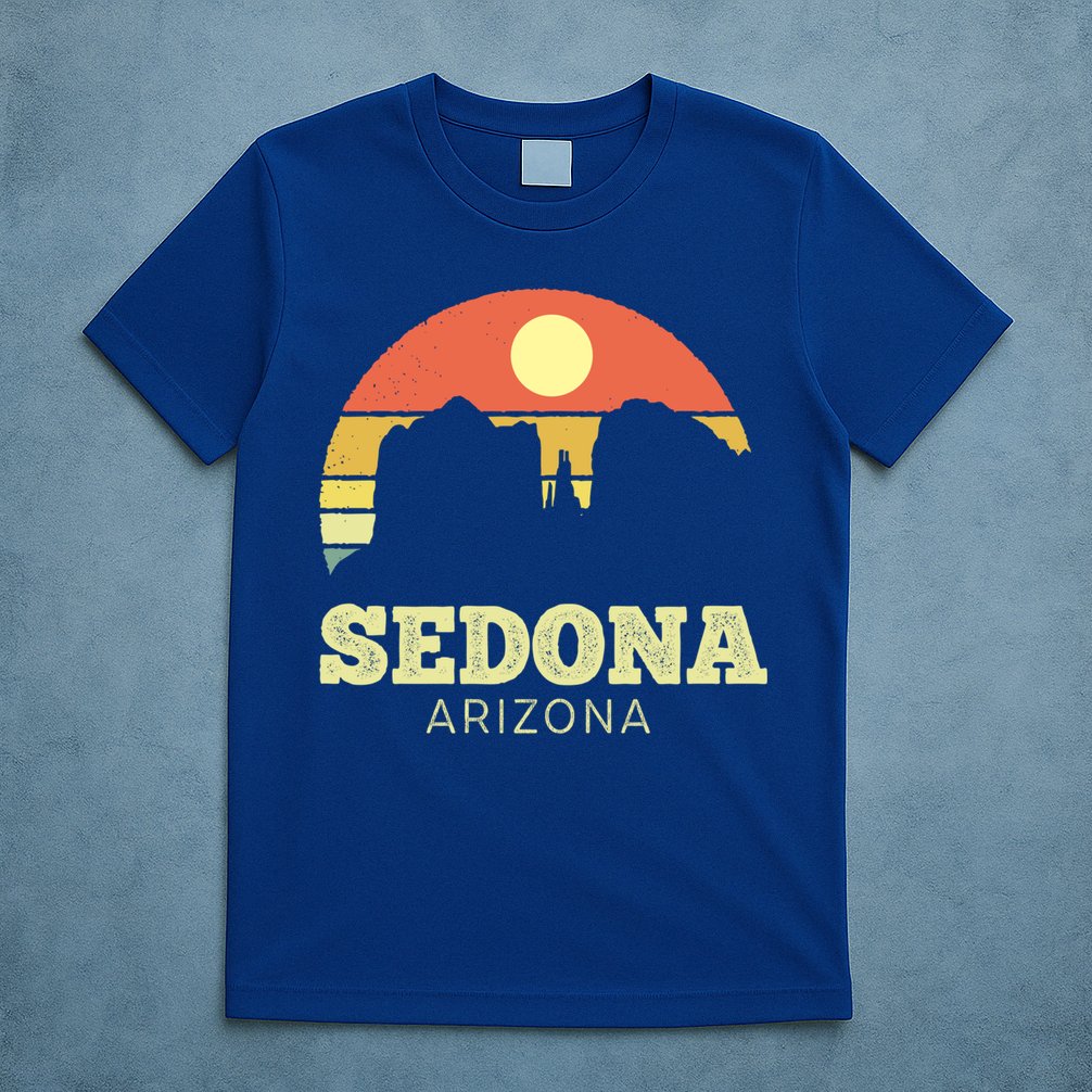 Sedona Arizona Vintage Sunset Adventure Outdoors Life Gift T-Shirt