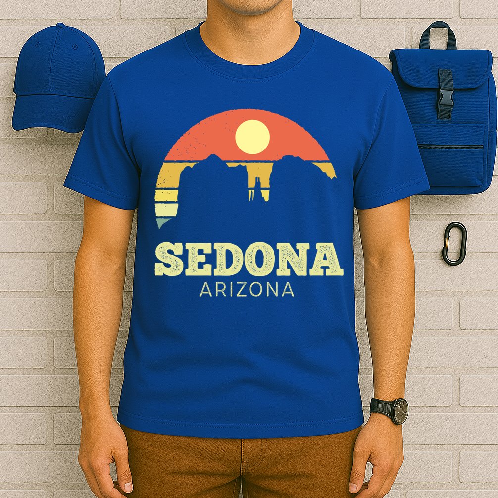 Sedona Arizona Vintage Sunset Adventure Outdoors Life Gift T-Shirt