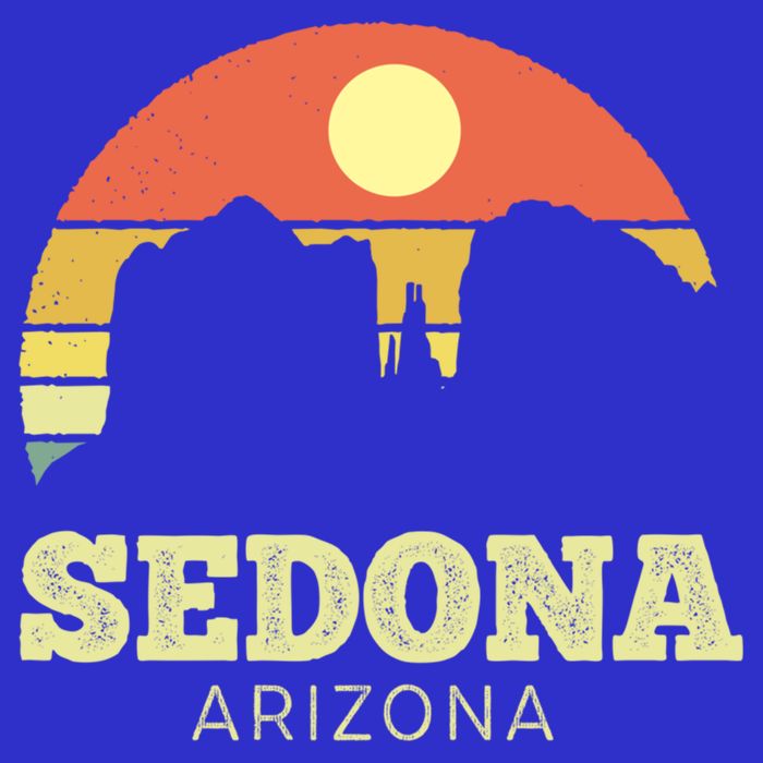Sedona Arizona Vintage Sunset Adventure Outdoors Life Gift Button