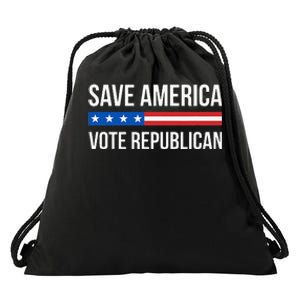 Save America Vote Republican Drawstring Bag