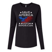 Save America Vote Republican Proud Conservative American Womens Cotton Relaxed Long Sleeve T-Shirt