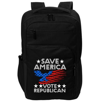 Save America Vote Republican Proud Conservative American Impact Tech Backpack