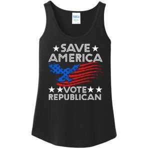 Save America Vote Republican Proud Conservative American Ladies Essential Tank