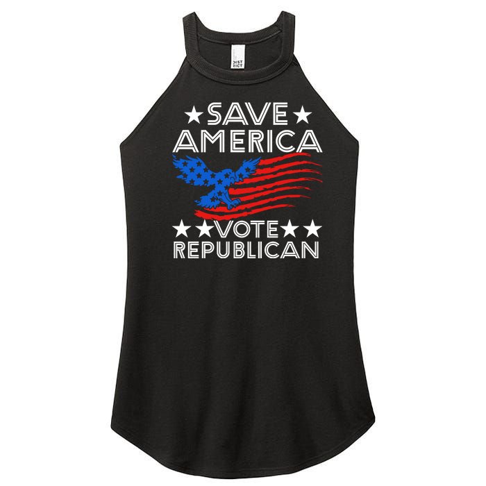 Save America Vote Republican Proud Conservative American Women's Perfect Tri Rocker Tank