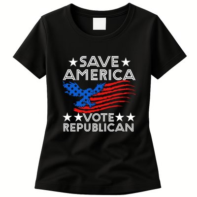Save America Vote Republican Proud Conservative American Womens T-Shirt