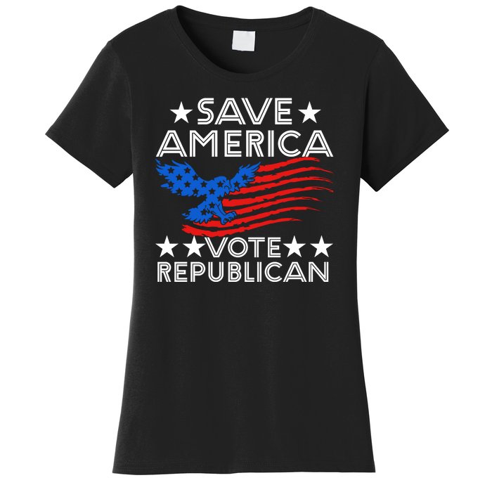 Save America Vote Republican Proud Conservative American Women's T-Shirt