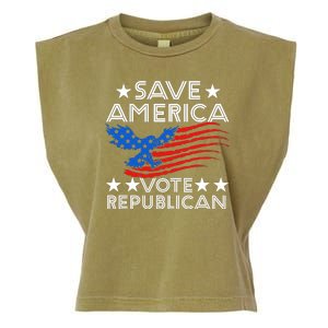 Save America Vote Republican Proud Conservative American Garment-Dyed Women's Muscle Tee