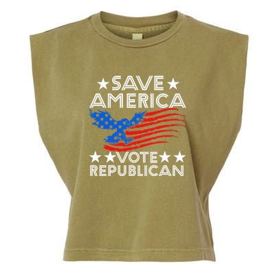 Save America Vote Republican Proud Conservative American Garment-Dyed Women's Muscle Tee