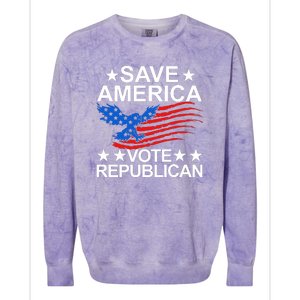 Save America Vote Republican Proud Conservative American Colorblast Crewneck Sweatshirt