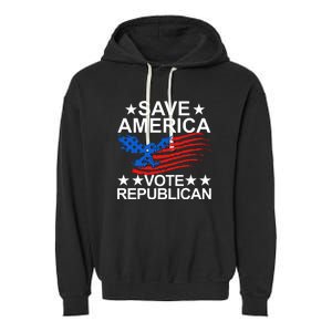 Save America Vote Republican Proud Conservative American Garment-Dyed Fleece Hoodie