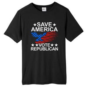 Save America Vote Republican Proud Conservative American Tall Fusion ChromaSoft Performance T-Shirt