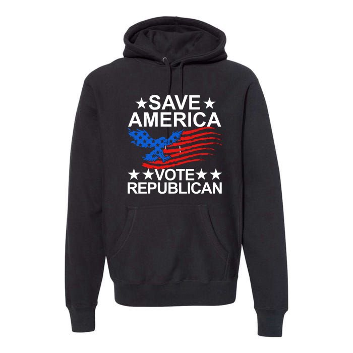 Save America Vote Republican Proud Conservative American Premium Hoodie