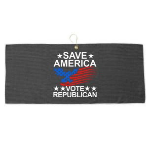 Save America Vote Republican Proud Conservative American Large Microfiber Waffle Golf Towel