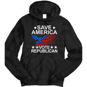 Save America Vote Republican Proud Conservative American Tie Dye Hoodie