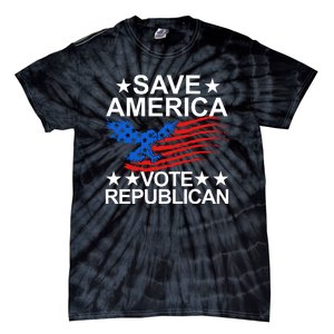 Save America Vote Republican Proud Conservative American Tie-Dye T-Shirt