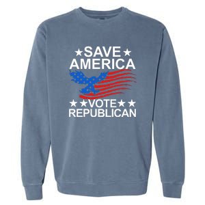 Save America Vote Republican Proud Conservative American Garment-Dyed Sweatshirt