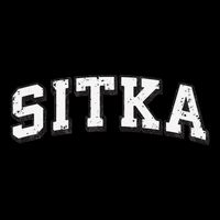 Sitka Alaska Vintage Athletic Sports B&W Print Kids Hoodie