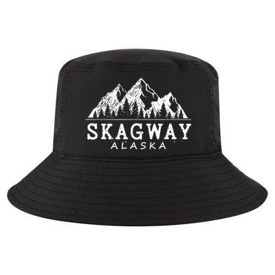 Skagway Alaska Vintage Mountains Nature Souvenir Cool Comfort Performance Bucket Hat