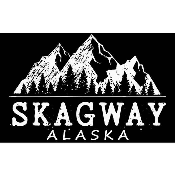 Skagway Alaska Vintage Mountains Nature Souvenir Bumper Sticker