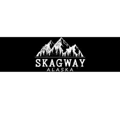 Skagway Alaska Vintage Mountains Nature Souvenir Bumper Sticker