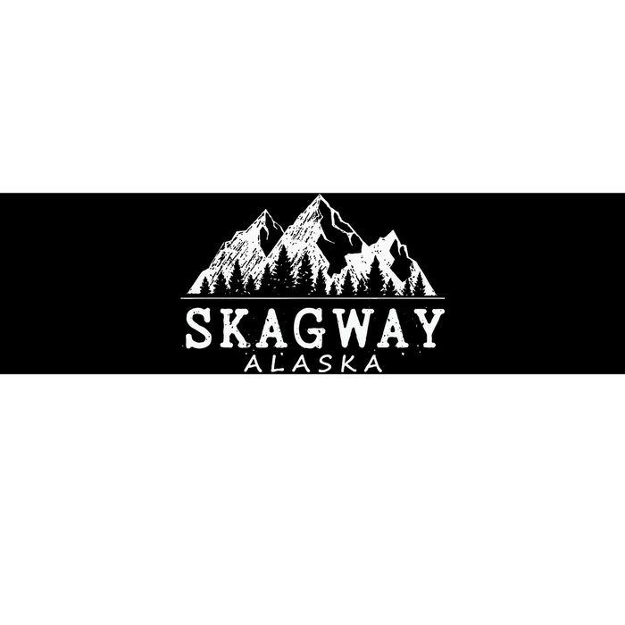 Skagway Alaska Vintage Mountains Nature Souvenir Bumper Sticker